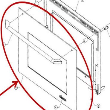 Dacor Part# 12689-005L Door Glass w/Logo Assembly (OEM)