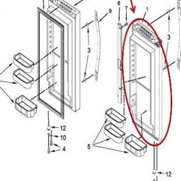 Whirlpool Part# 13107883WQ FIP Door (OEM) White