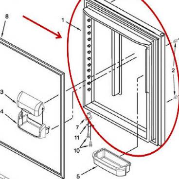 Whirlpool Part# 13109401BQ FIP Door (OEM) Black