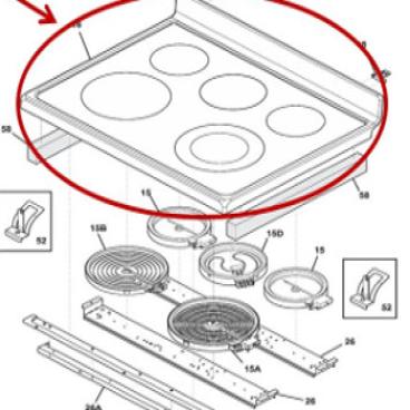 Frigidaire Part# 139033848 Smoothtop Assembly (OEM)