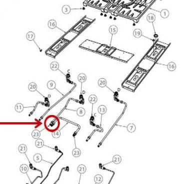 Fisher and Paykel Part# 212203 Fitting 1/8 NPT Male-3/8cc (OEM)