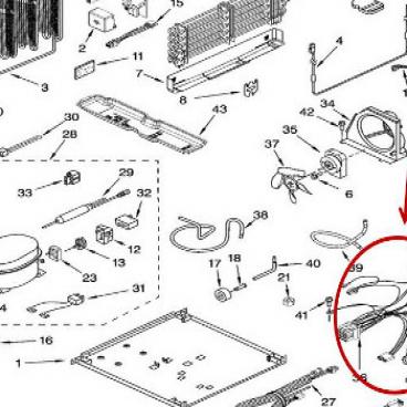 Whirlpool Part# 2187976 Wire Harness (OEM)