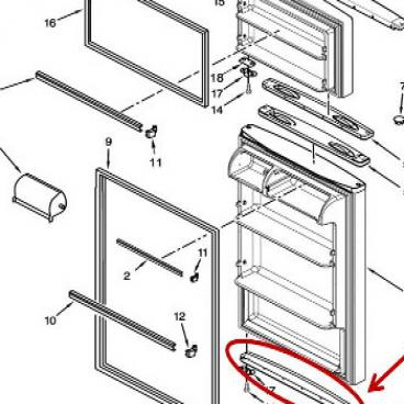 Whirlpool Part# 2222048 Door Trim (OEM)