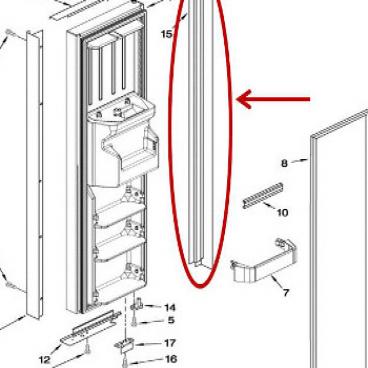 Whirlpool Part# 2223820B Door Trim (OEM)