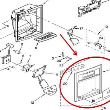 Whirlpool Part# 2252084W Cover (OEM) Front