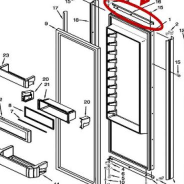 Whirlpool Part# 2309485S Door Trim (OEM)