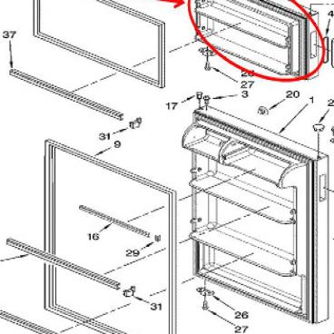 Whirlpool Part# 2316193T FIP Door (OEM) BT