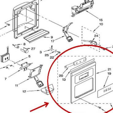 Whirlpool Part# 2318821US Cover (OEM) Front