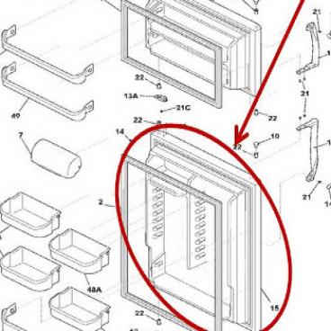 Frigidaire Part# 240410103 Door Panel Assembly (OEM) White