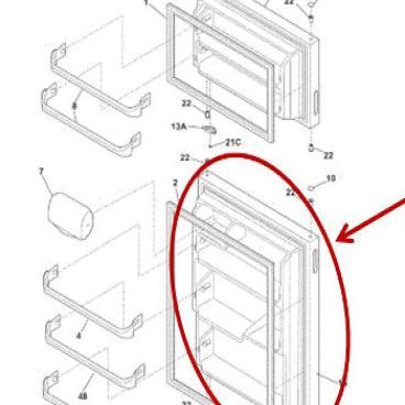 Frigidaire Part# 240410502 Door Assembly (OEM)