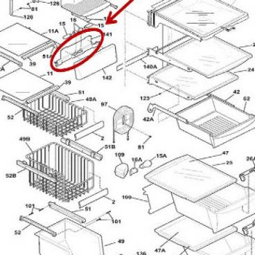 Frigidaire Part# 240585403 Light Socket Bracket (OEM)