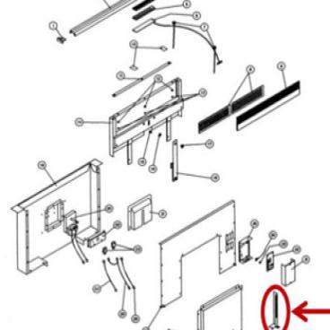 Dacor Part# 26523 Leg Support (OEM) Right