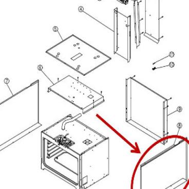 Dacor Part# 26903 Partial Side Panel (OEM) Right
