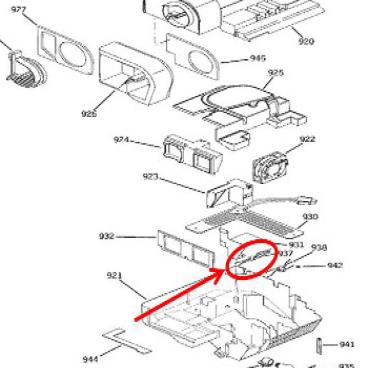 GE Part# WR17X11704 Grommet Drain Tube Assembly (OEM)