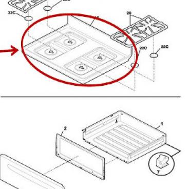 Frigidaire Part# 316202368 Main Top Assembly (OEM)