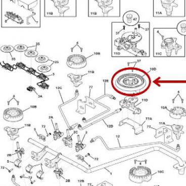 Frigidaire Part# 316440108 Ignitor/Orifice Assembly (OEM)