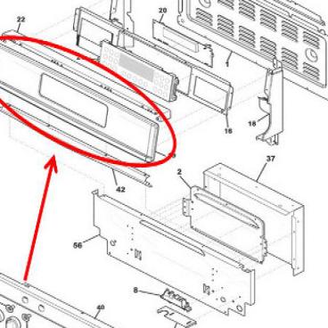 Frigidaire Part# 316572442 Backguard Panel (OEM) Ss