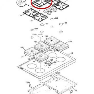 Frigidaire Part# 318221701 Grate (OEM)