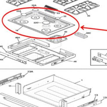 Frigidaire Part# 318569261 Maintop Assembly (OEM)