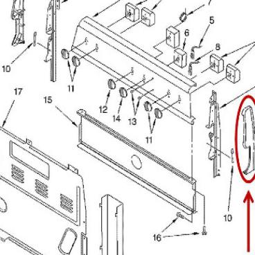 Whirlpool Part# 3195316 Panel Endcap (OEM)