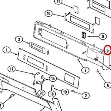 Maytag Part# 33001977 Control Panel Fastener (OEM)