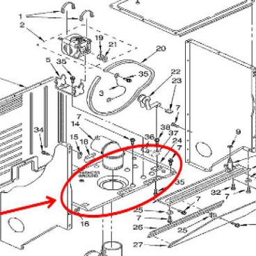 Whirlpool Part# 3399632 Dryer Base (OEM)