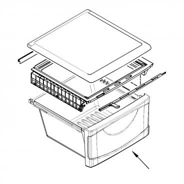 Jenn-Air JCD2290HEW Crisper Pan (Large) - Genuine OEM