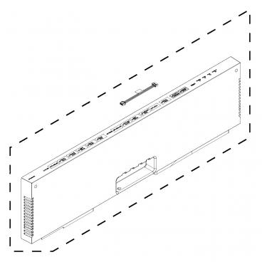 KitchenAid KDTE334DWH0 Control Panel and Overlay (Black) - Genuine OEM