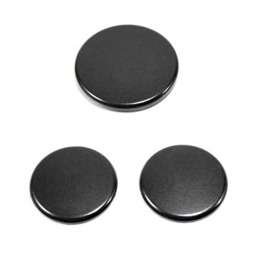 KitchenAid YKDRS807SS04 Burner Cap Set of 3 (Black) - Genuine OEM