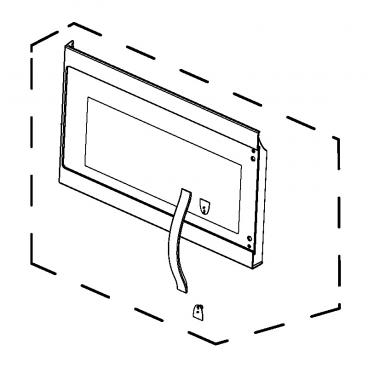 KitchenAid YKMHS120EW5 Door Frame Assembly (White) - Genuine OEM