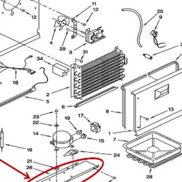 Whirlpool Part# 4-82684-003 Compressor Pan (OEM)