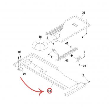 Crosley CLCG500FW3 Blower Panel/Pan Assembly (Lower) - Genuine OEM