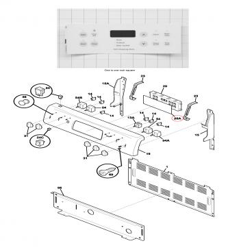 Kenmore 790.95889301 Oven Touchpad/Control Overlay (White) - Genuine OEM