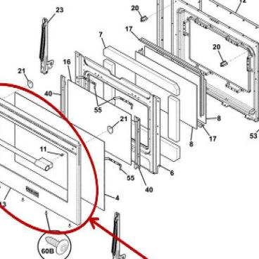 Frigidaire Part# 5304494422 Door Assembly (OEM)