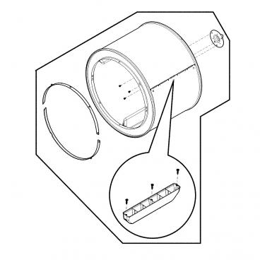 Frigidaire Part# 5304517319 Drum Assembly w/Glides & Vanes  - Genuine OEM