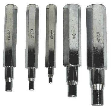 Mastercool Part# 70048 Set of 5 Swaging Punches for 1/4, 5/16, 3/8, 1/2 and 5/8 O.D. Tubing (OEM)