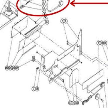 Dacor Part# 72129 Power Supply Cord (OEM)