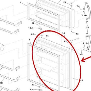 Frigidaire Part# 807460111 Door Assembly (OEM)