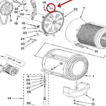 Whirlpool Part# 8182432 Screw (OEM)