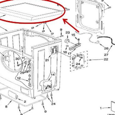 Whirlpool Part# 8182719 Maintop (OEM)