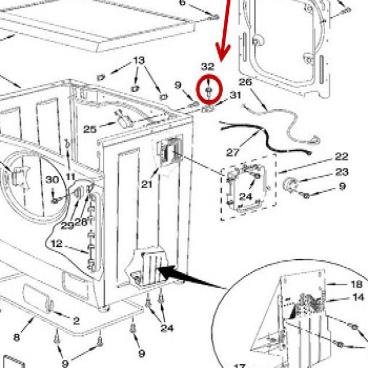 Whirlpool Part# 8182732 Screw (OEM)