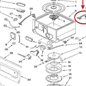 Whirlpool Part# 8194195 Wire Harness (OEM)