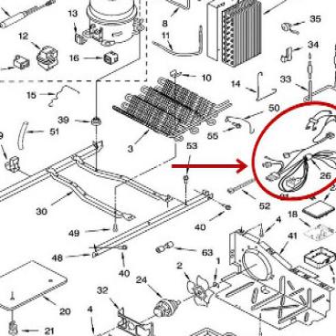 Whirlpool Part# 8201627 Wire Harness (OEM)