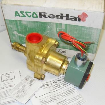 Asco Part# 8210G27MO 1 inch N/C 300# air,225# water,115# Manual Operation (OEM)