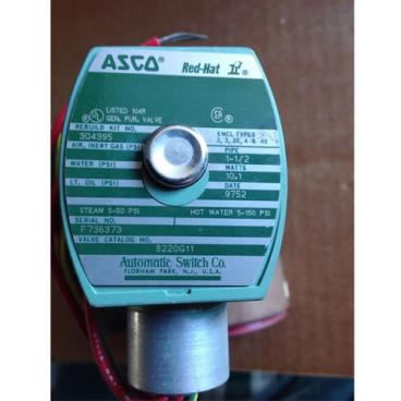 Asco Part# 8220G11 1 1/2 Inch N/C, 5/50 Steam, 5/150 Hot Water (OEM)