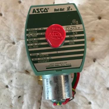 Asco Part# 8223G27 3/8 Inch N/C 10/1500# High-# Valve, Brass (OEM)