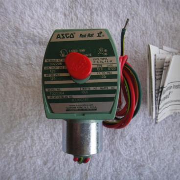 Asco Part# 8320G140 1/8 Inch 120V 2-Way Stainless Steel 175# Air/Water/Oil Valve (OEM)