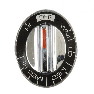 GE JB391GJ3 Burner Control Knob (Chrome/Black) - Genuine OEM