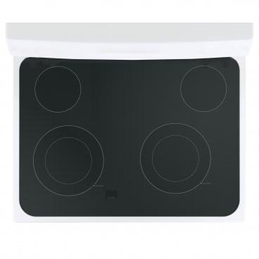 GE JB645DK3WW Glass Cooktop Assembly (White) - Genuine OEM