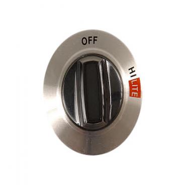 GE JGAS02PK1 Top Burner Control Knob (Chrome) - Genuine OEM